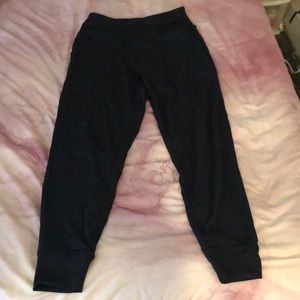 High rise black joggers